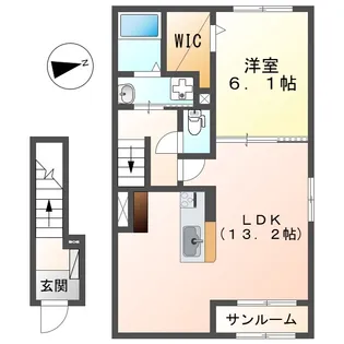 岡山県倉敷市老松町1丁目【アパート】の間取り