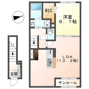岡山県倉敷市老松町1丁目【アパート】の間取り