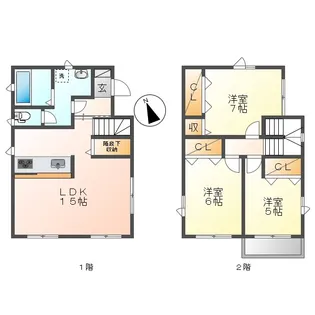 岡山県倉敷市白楽町【一戸建】の間取り