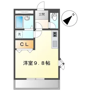 岡山県倉敷市老松町1丁目【アパート】の間取り