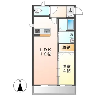 岡山県倉敷市福井【アパート】の間取り