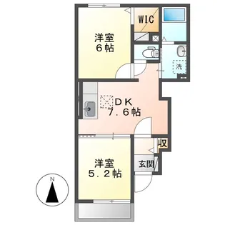 岡山県倉敷市児島赤崎3丁目【アパート】の間取り
