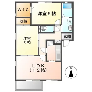 岡山県倉敷市徳芳【アパート】の間取り