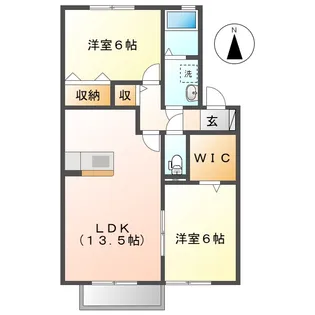 グリーンウィルモア【202号室】の間取り