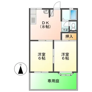 サン・ハイツ東塚【101号室】の間取り