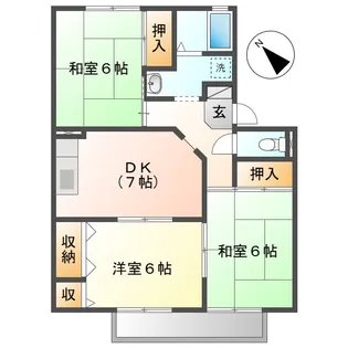 ゼフィールB【202号室】の間取り