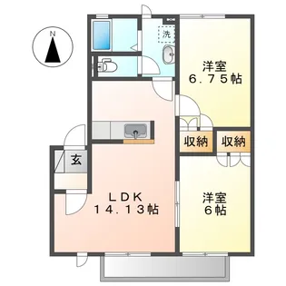 ジョイラックスA【2階】の間取り