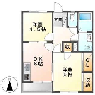 ビバリーガーデン大島A【2階】の間取り