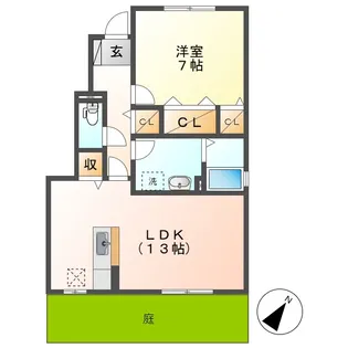 エスポワール【1階】の間取り