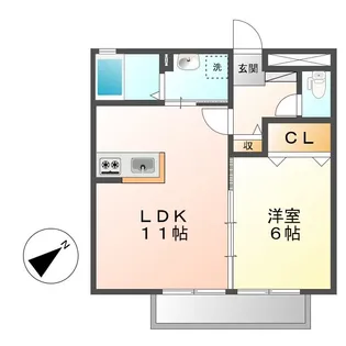 ファルベ ブルーノ【1階】の間取り
