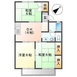 アルカジア石部 F棟【1階】の間取り