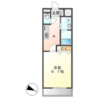 ショコラ【113号室】の間取り