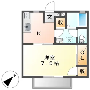 リビエール倉敷C【2階】の間取り