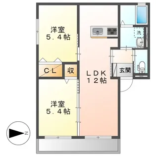 CONFIDENCE M【101号室】の間取り