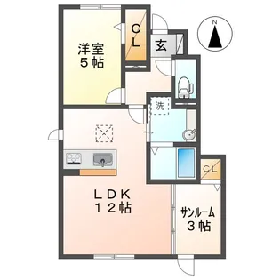 Kadoyakan E棟【101号室】の間取り