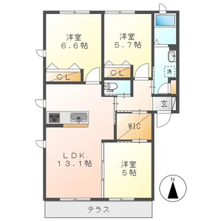 グランマストティアラ B【1階】の間取り
