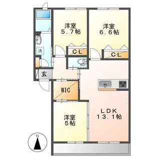 グランマストティアラ B【2階】の間取り