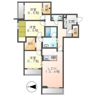 グレースヒル【301号室】の間取り