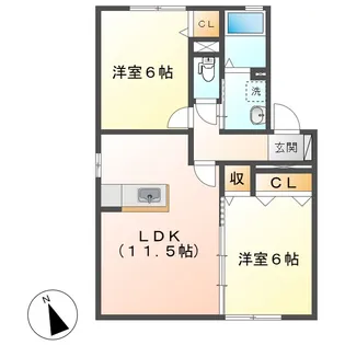 プリメール アモーレ【1階】の間取り