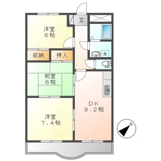 エランドール【1階】の間取り