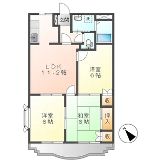 サンライズ【205号室】の間取り