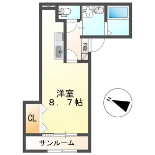 ハウルノア【201号室】の間取り