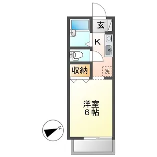 シャレード神田【205号室】の間取り