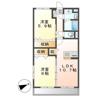 マンション・裕【1階】の間取り