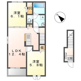 アイリス パディ【201号室】の間取り
