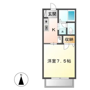 コロニーK B【2階】の間取り