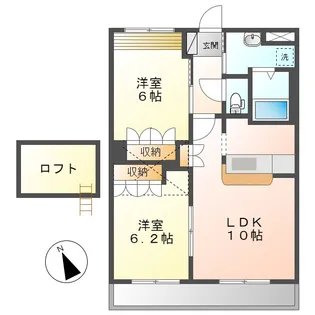 ウィステリア【2階】の間取り