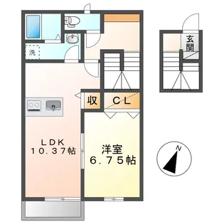 コルマール早島Ⅰ【102号室】の間取り