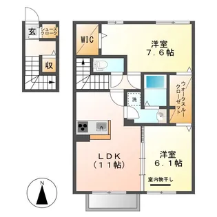 プリムヴェール大内 C棟【2階】の間取り