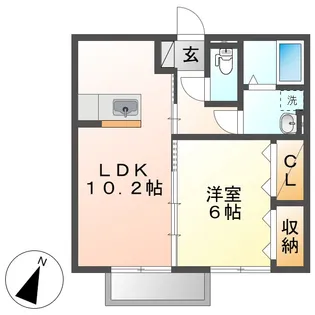 ディーバA【2階】の間取り