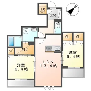シャエム【2階】の間取り