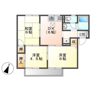 シャトルミヤケ A棟【203号室】の間取り