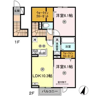 アン ソレイユ【2階】の間取り