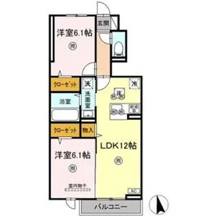 M−DREAMⅡ【105号室】の間取り