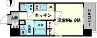 大阪府大阪市中央区瓦屋町2丁目【マンション】の間取り