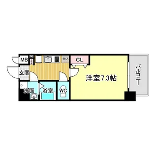 ポルト・ボヌール南堀江ミラージュ【3階】の間取り