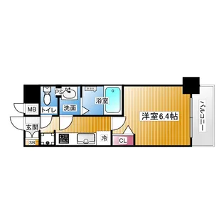 プレサンスOSAKADOMEビーツ【10階】の間取り