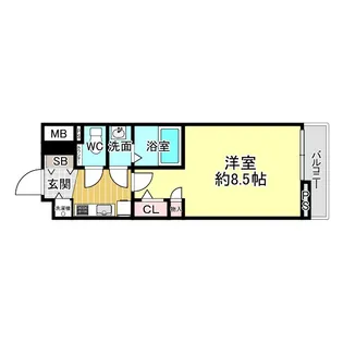 スワンズシティ心斎橋ルーノ【2階】の間取り