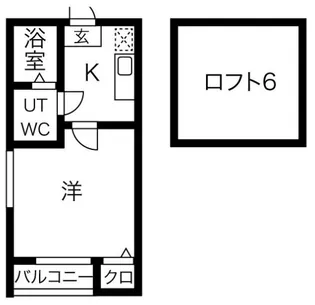 1Kの間取り画像