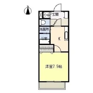 1Kの間取り画像