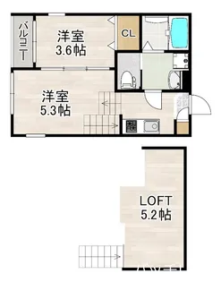 ハーモニーテラス切戸町III【2階】の間取り