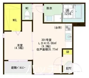 愛知県名古屋市北区東水切町2丁目【アパート】の間取り
