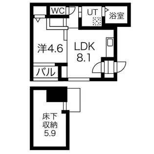 愛知県名古屋市中村区大宮町2丁目【アパート】の間取り