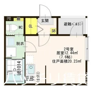 1Kの間取り画像