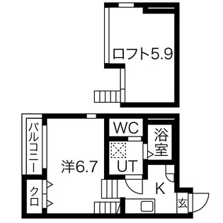 愛知県名古屋市中村区大宮町2丁目【アパート】の間取り
