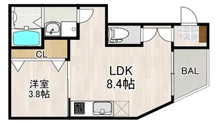愛知県名古屋市熱田区青池町3丁目【アパート】の間取り